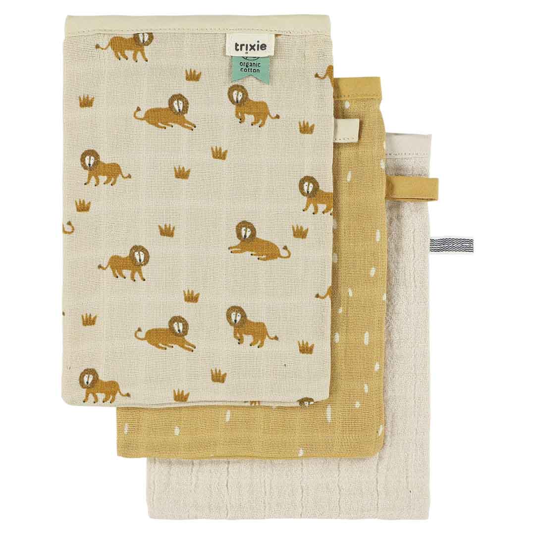 Tetra washandjes 3-pack mix - Lively Lion